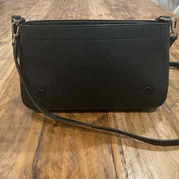 Tory Burch Britten pebbled Leather Crossbody in color Black - Picture 5 of 9